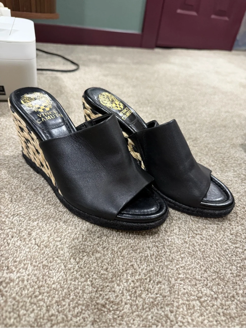 Vance Camuto Women's Fayla High Heel Wedge Mule Sandals